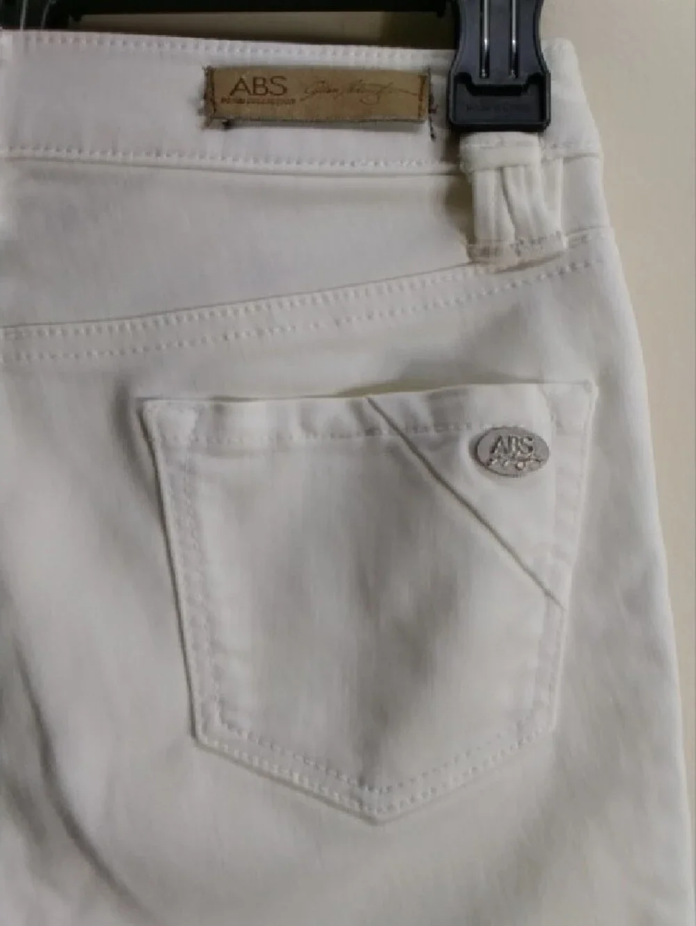 ABS Allen Schwartz White Skinny High-Rise Jeans